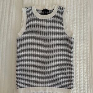 Ann Taylor Black and White Sleeveless Tank Top